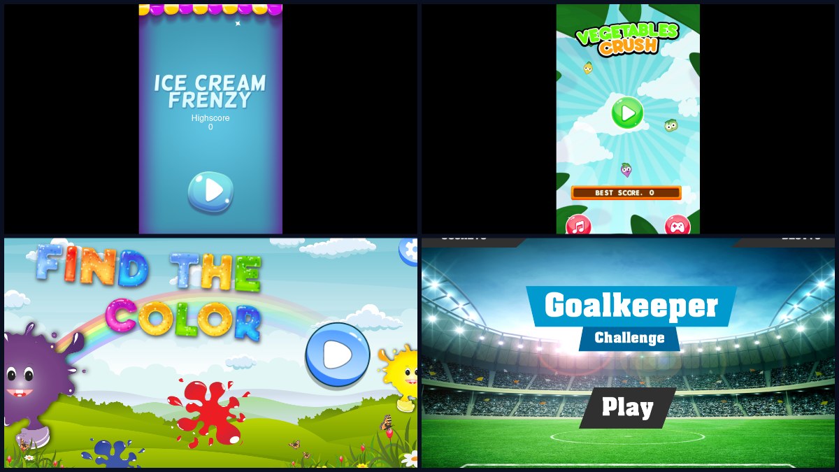 Light browser games on Yes This Game: Ice Cream Frenzy, Vegetables Crush, Find The Color and Keeper Clash